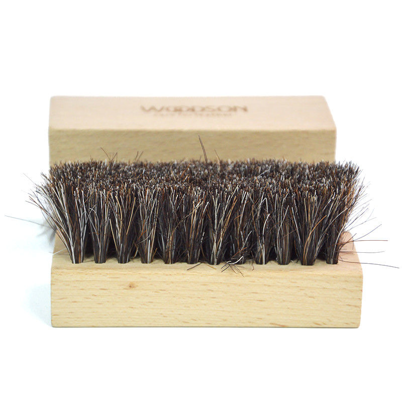 Shoe Cleaning Accessories Wooden Horsehair Shoe Brush For Polishing